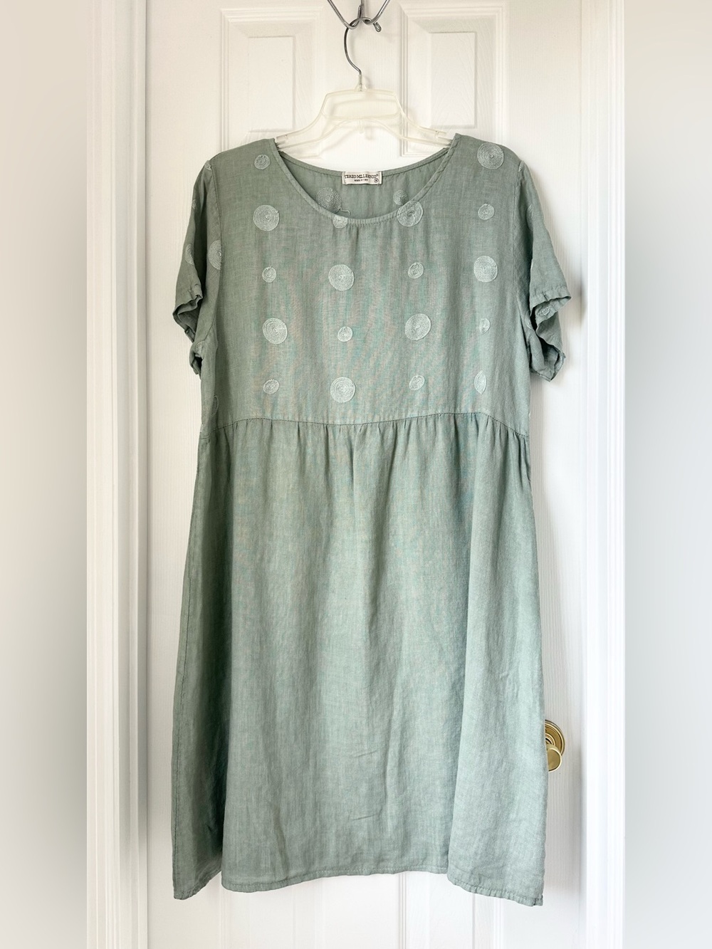 Terzo Millennio Embroidered Bodice 100% linen Made in Italy